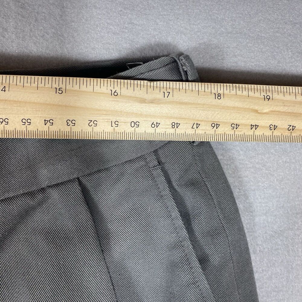 Lands End Pants Mens 34x31 Gray Traditional Fit Pleated Chinos Cuffed - Picture 5 of 7